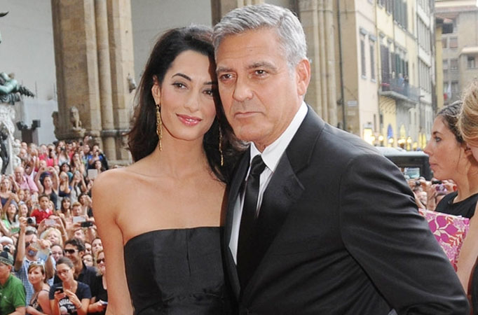 George Clooney and his wife Amal