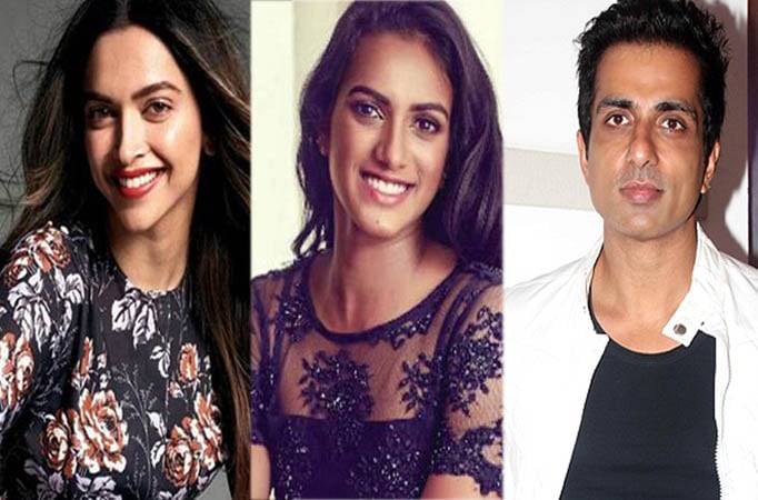 Deepika Padukon, P.V. Sindhu  & Sonu Sood