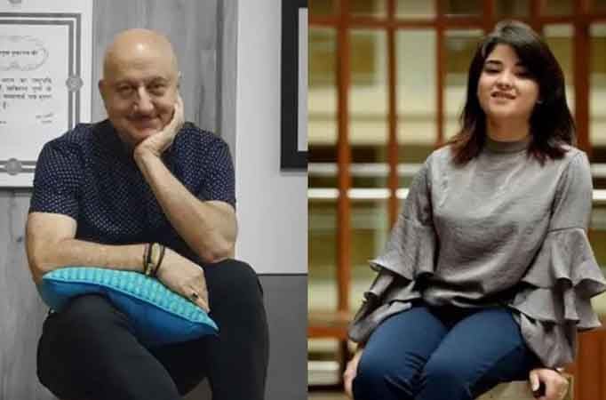 Anupam Kher and Zaira Wasim