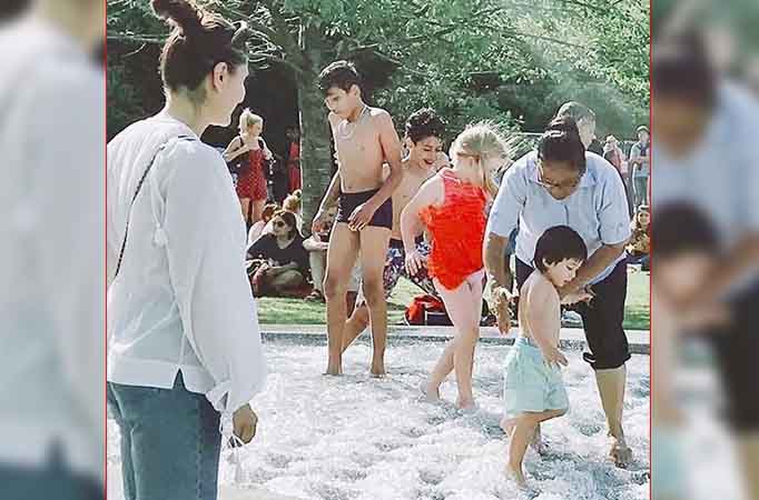 Taimur trends with pool party pics