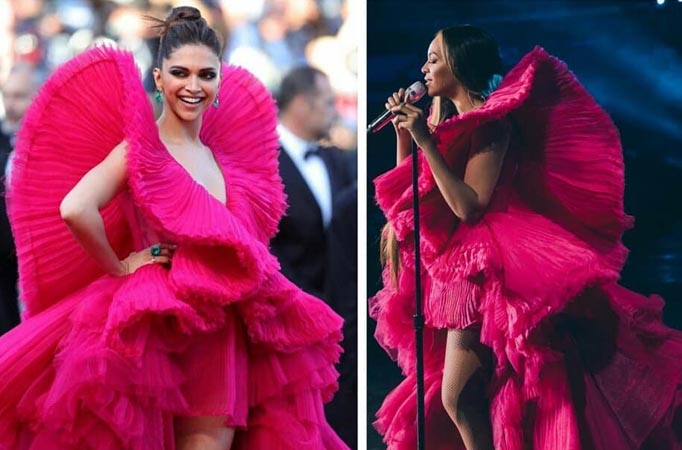 After Beyonce, it's Angelina Jolie who has recreated Deepika Padukone's iconic look from the Cannes