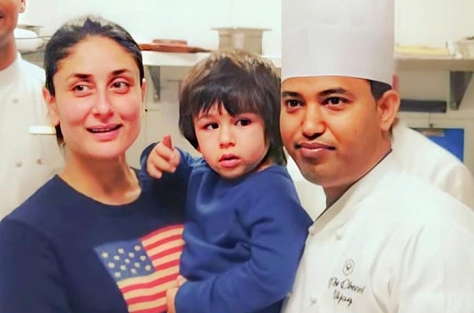 Taimur makes ice cream for mommy Kareena Kapoor 