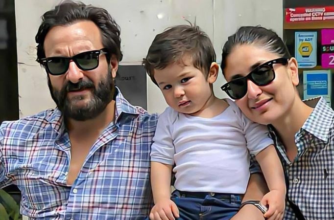 Taimur Ali Khan looks super cute as he poses for a family photo at Pataudi Palace