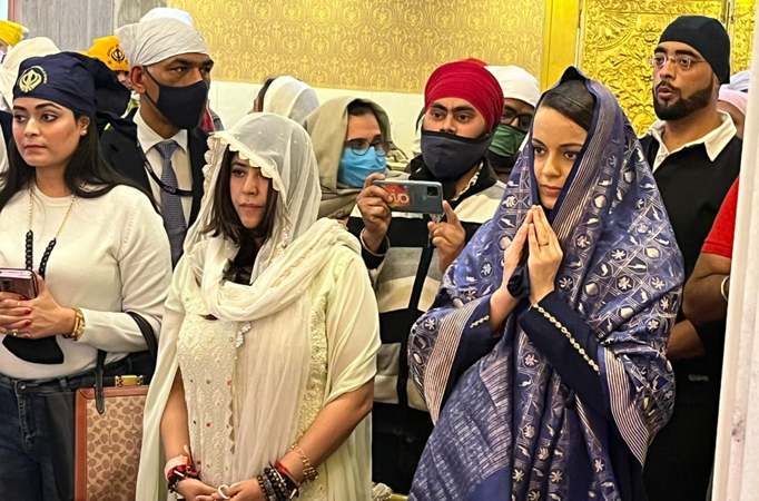 'Lock Upp' team, Ekta Kapoor and Kangana Ranaut reaches Gurudwara Bangla Sahib for the blessing