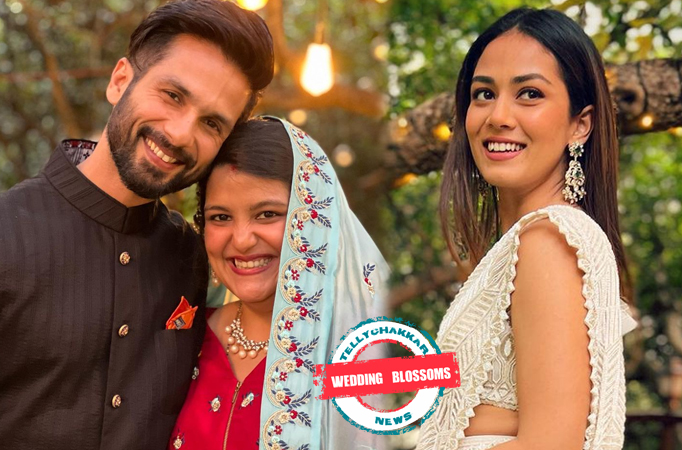 Wedding Blossoms! Shahid Kapoor and wife Mira Rajput along with kids pose with Sanah Kapur during wedding festivities Wedding Blossoms! Shahid Kapoor and wife Mira Rajput along with kids pose with Sanah Kapur during wedding festivities