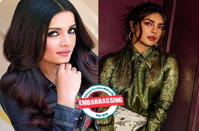 Embarrassing! This picture of Celina Jaitly with Priyanka Chopra is super awkward