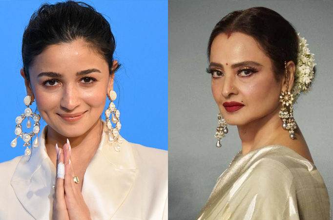 Alia Bhatt and Rekha steal the show at an award function; netizens say, “Aesa laga ki lip kiss karne wali hai” 