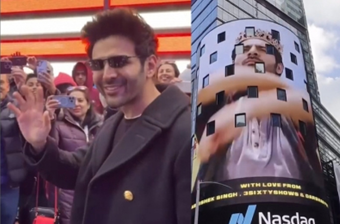 Kartik on his maiden visit to NYC: Gwalior boy at Times Square