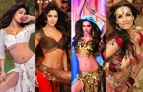 Match the actresses with their 'item songs'.