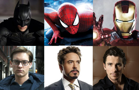 Match the Super Heroes with the actors who play it. Match the Super Heroes with the actors who play it.