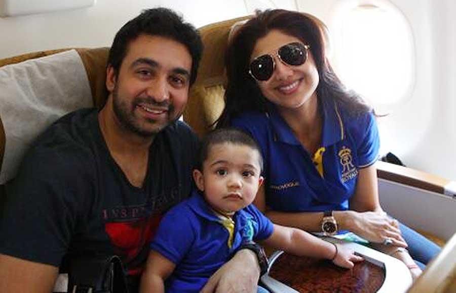 Shilpa Shetty and Raj Kundra with their son Viaan