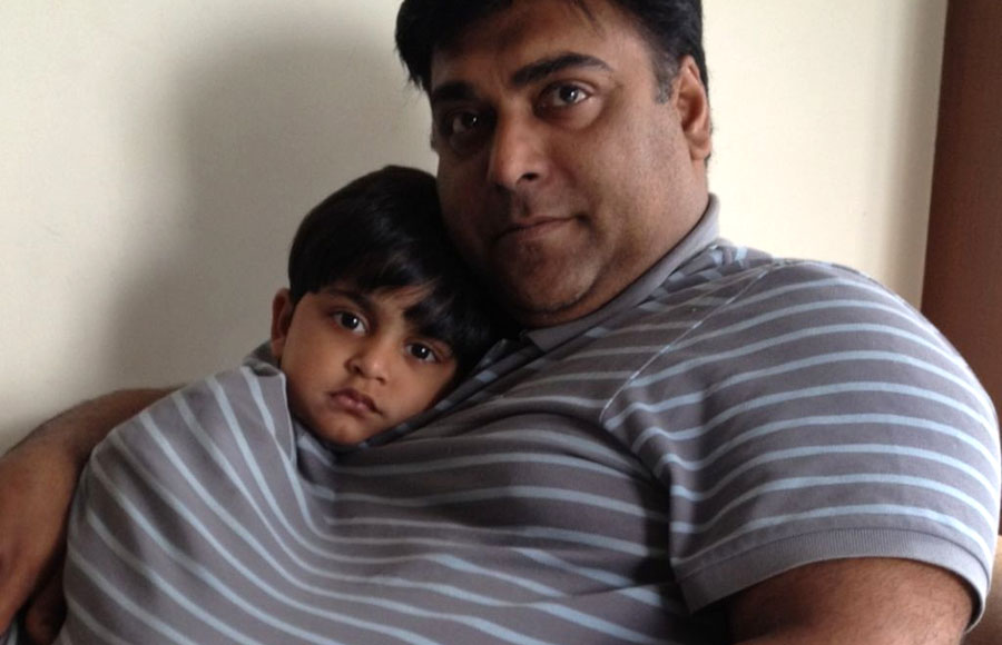 Ram Kapoor with his son