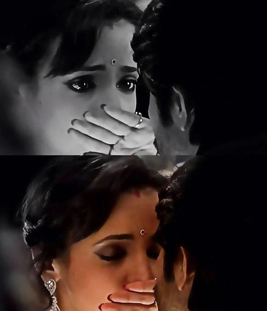 The kiss of Rudra and Paro