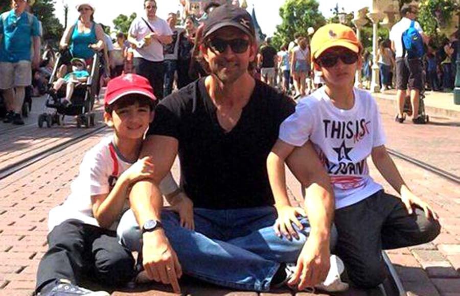 Hrithik Roshan with his kids