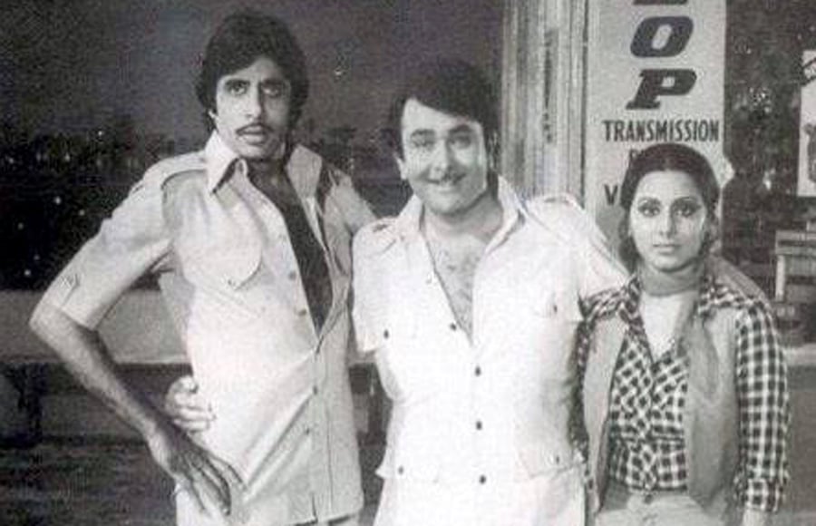 Amitabh Bachchan, Randhir Kapoor and Neetu Singh