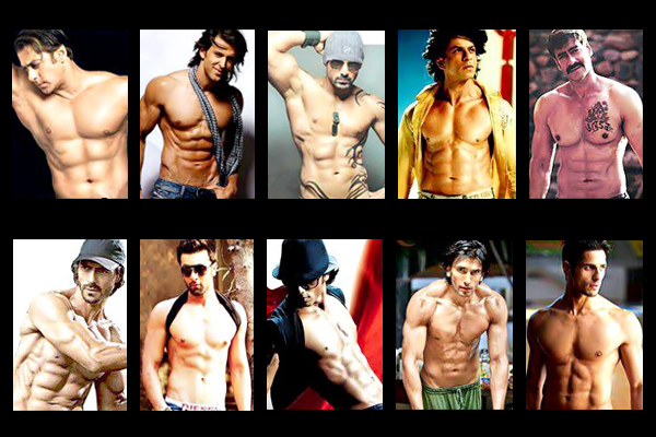 Salman Khan, Hrithik Roshan, John Abraham, Sharukh Khan,Ajay Devgan, Arjun Rampal, Ranbir Kapoor , Shahid Kapoor ,Ranveer Singh,