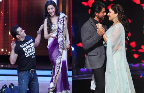 Salman Khan, Madhuri Dixit and Shah Rukh Khan