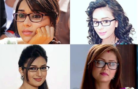 Which TV beauty looks CUTE in specs?