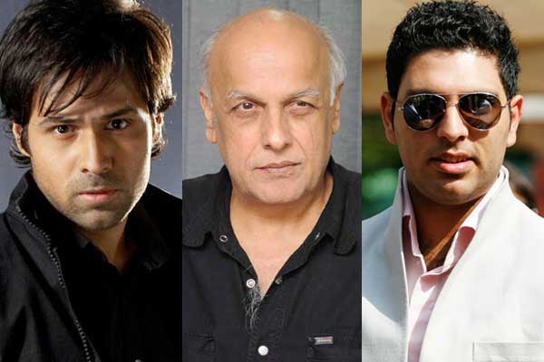 Emraan Hashmi, Mahesh Bhatt and Yuvraj Singh