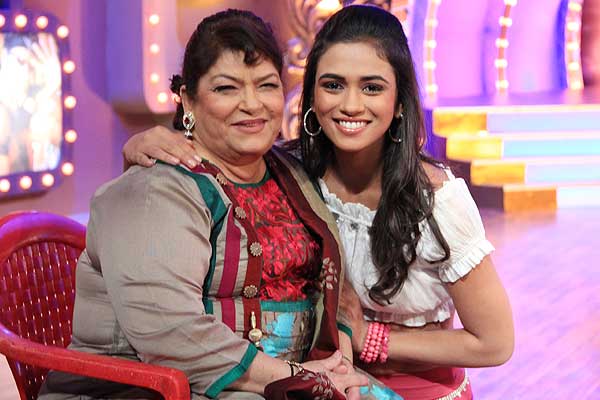 Prerna Wanvari with Saroj Khan