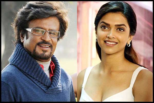 Rajnikanth and Deepika Padukone