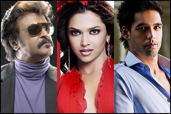 Rajnikanth, Deepika Padukone and Siddharth Mallya