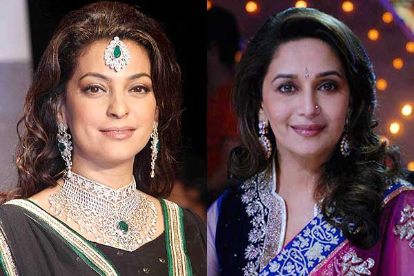 Juhi Chawla and Madhuri Dixit Juhi Chawla and Madhuri Dixit