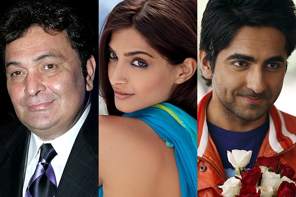 Rishi Kapoor, Sonam Kapoor and Ayushmann Khurana