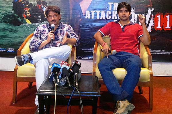 Ram Gopal Varma and Sanjeev Jaiswal (who has played Ajmal Kasab)