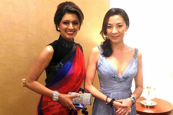 Geeta Basra and Michelle Yeoh