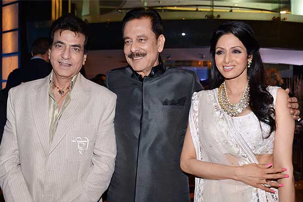 Jeetendra, Sahara Sri Subroto Roy and Sridevi