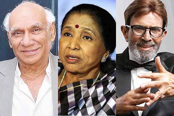 Yash Chopra, Asha Bhosle and Rajesh Khanna 