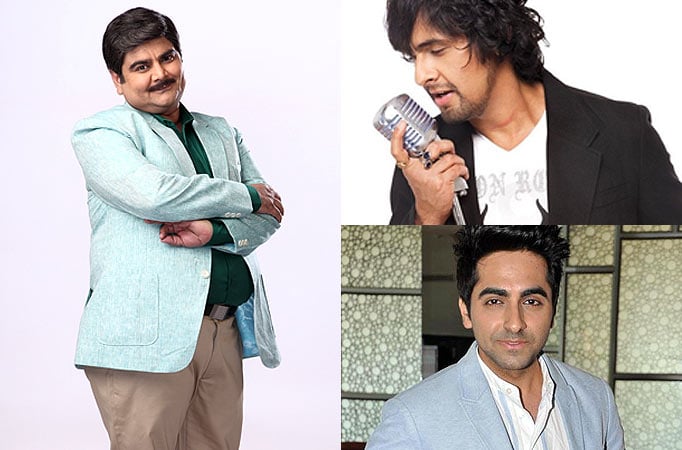 Sonu Nigam, Ayushmann Khurrana and Deven Bhojani