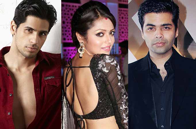 Siddharth Malhotra, Drashti Dhami and Karan Johar