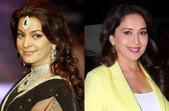 Juhi Chawla and Madhuri Dixit 