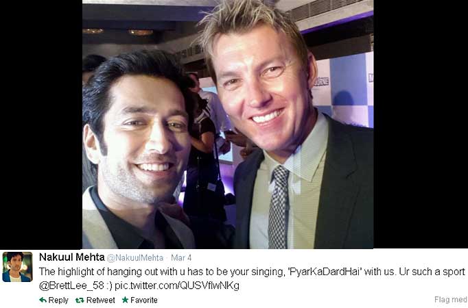 Nakuul Mehta with Brett Lee