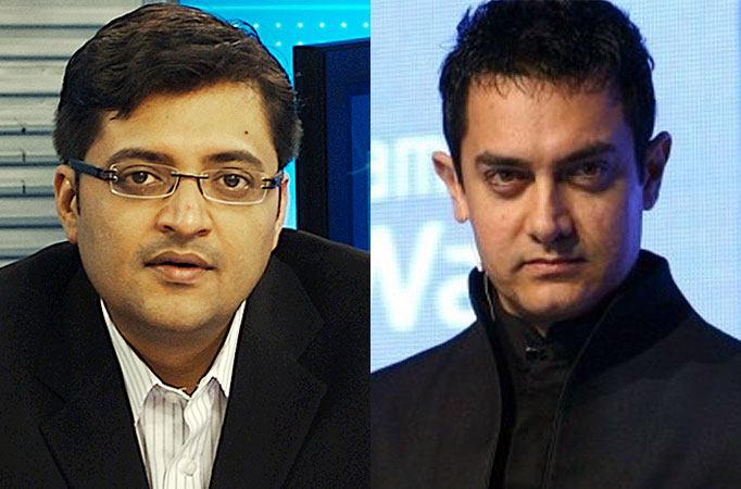 Arnab Goswami and Aamir Khan