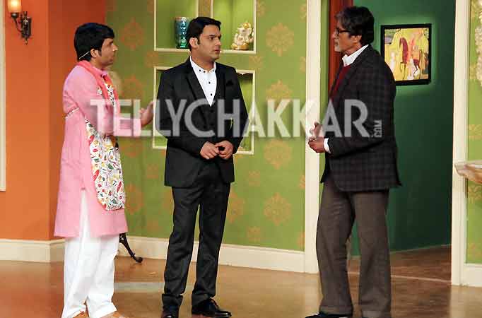 Chandan Prabhakar, Kapil Sharma and Amitabh Bachchan