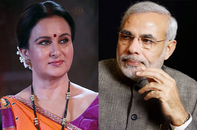 Poonam Dhillon and Narendra Modi