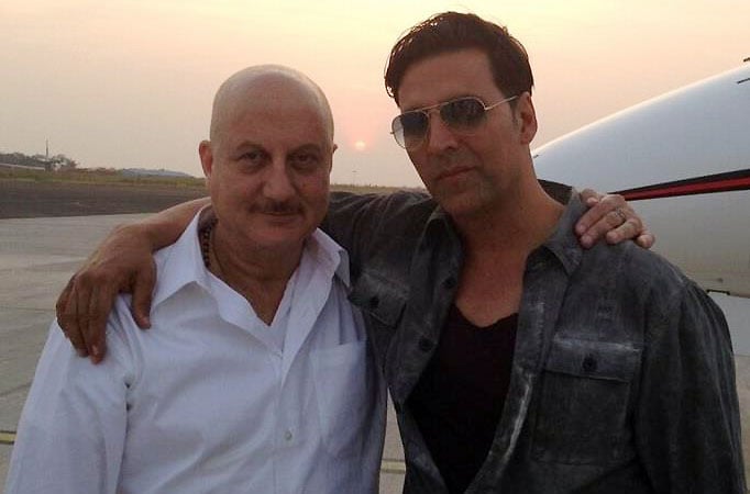 Anupam Kher with Akshay Kumar