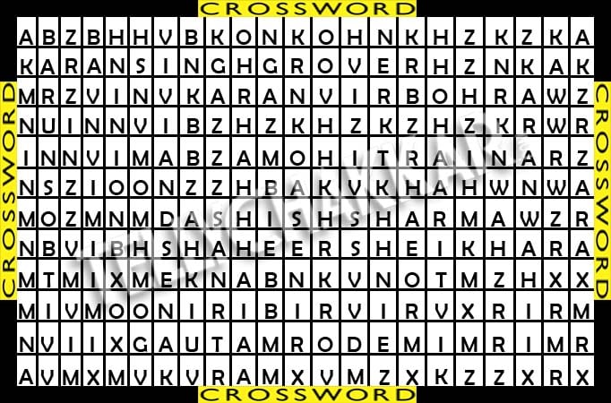 Find the names of 10 'handsome hunks' of TV from the crossword