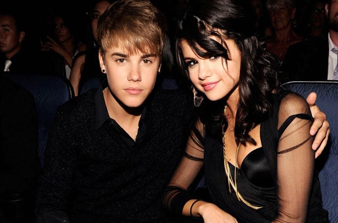 Selena Gomez with Justin Bieber