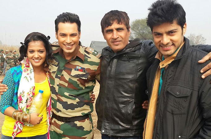 Producer Imtiaz Punjabi with 'Nadaan Parinde' cast