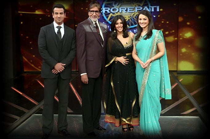 Ekta, Ronit and Pallavi promote Itna Karo Na Mujhe Pyar on KBC