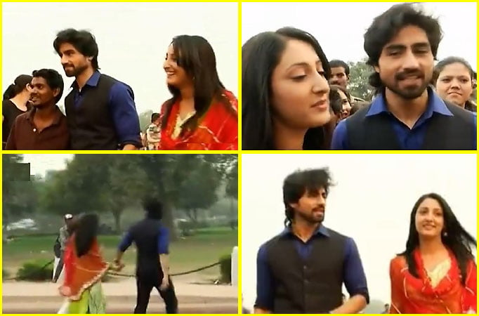 Harshad and Shivya mobbed in Delhi