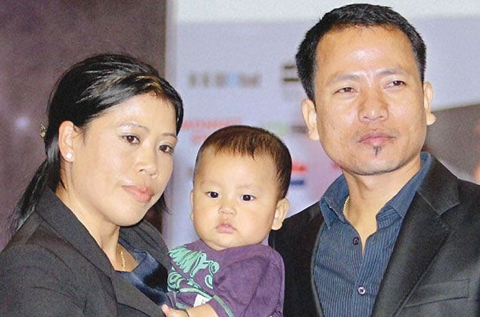 M.C. Mary Kom and her husband Onler Kom