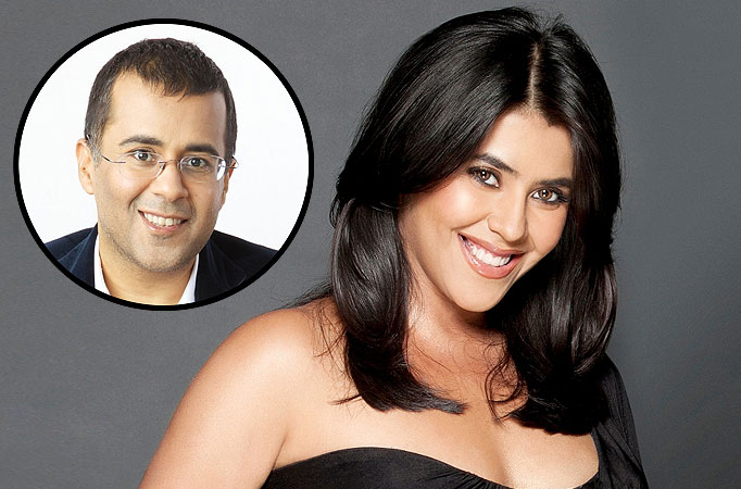 Ekta Kapoor and Chetan Bhagat