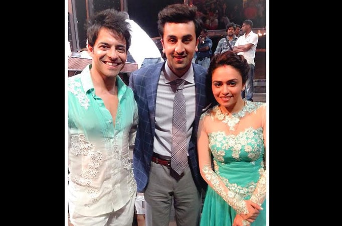 Himmanshoo A Malhotra and Amruta Khanvilkar with Ranbir Kapoor