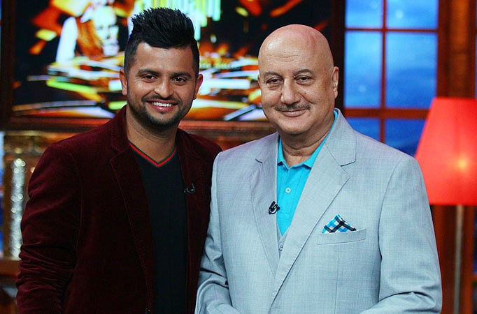 Suresh Raina and Anupam Kher