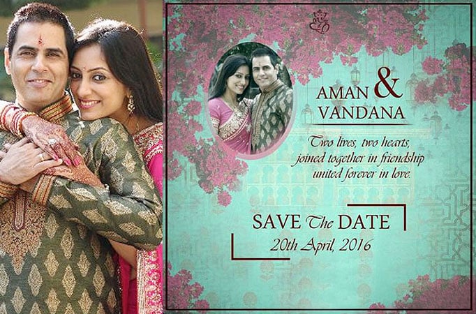 Aman Verma's beautiful wedding card!